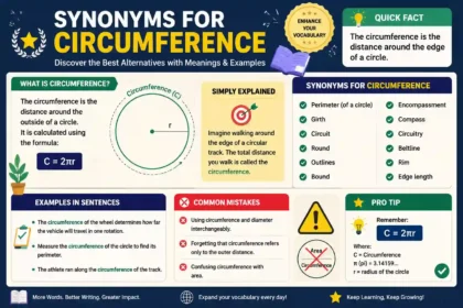 Synonyms for Circumference 