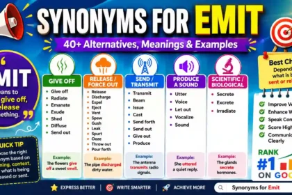 Synonyms for Emit