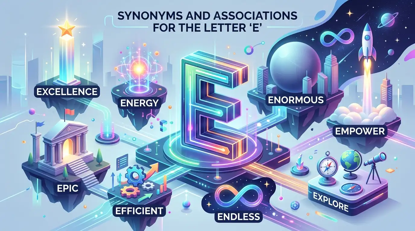Synonyms for E