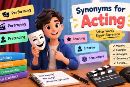 Synonyms for Acting