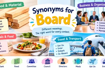 Synonyms for Board