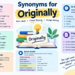 Synonyms of Originally