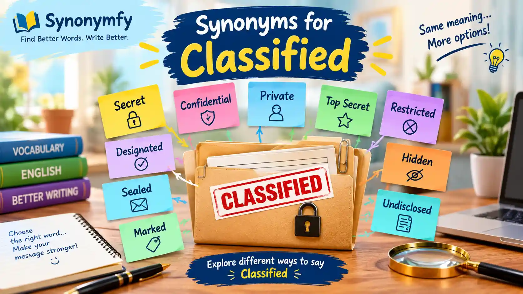 Synonyms for Classified