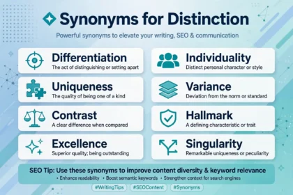 Synonyms for Distinction